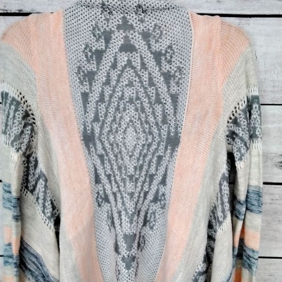 No Boundaries Cardigan Sweater Lightweight Open Knit Jr Sz M 7/9 Cottagecore - Picture 9 of 11